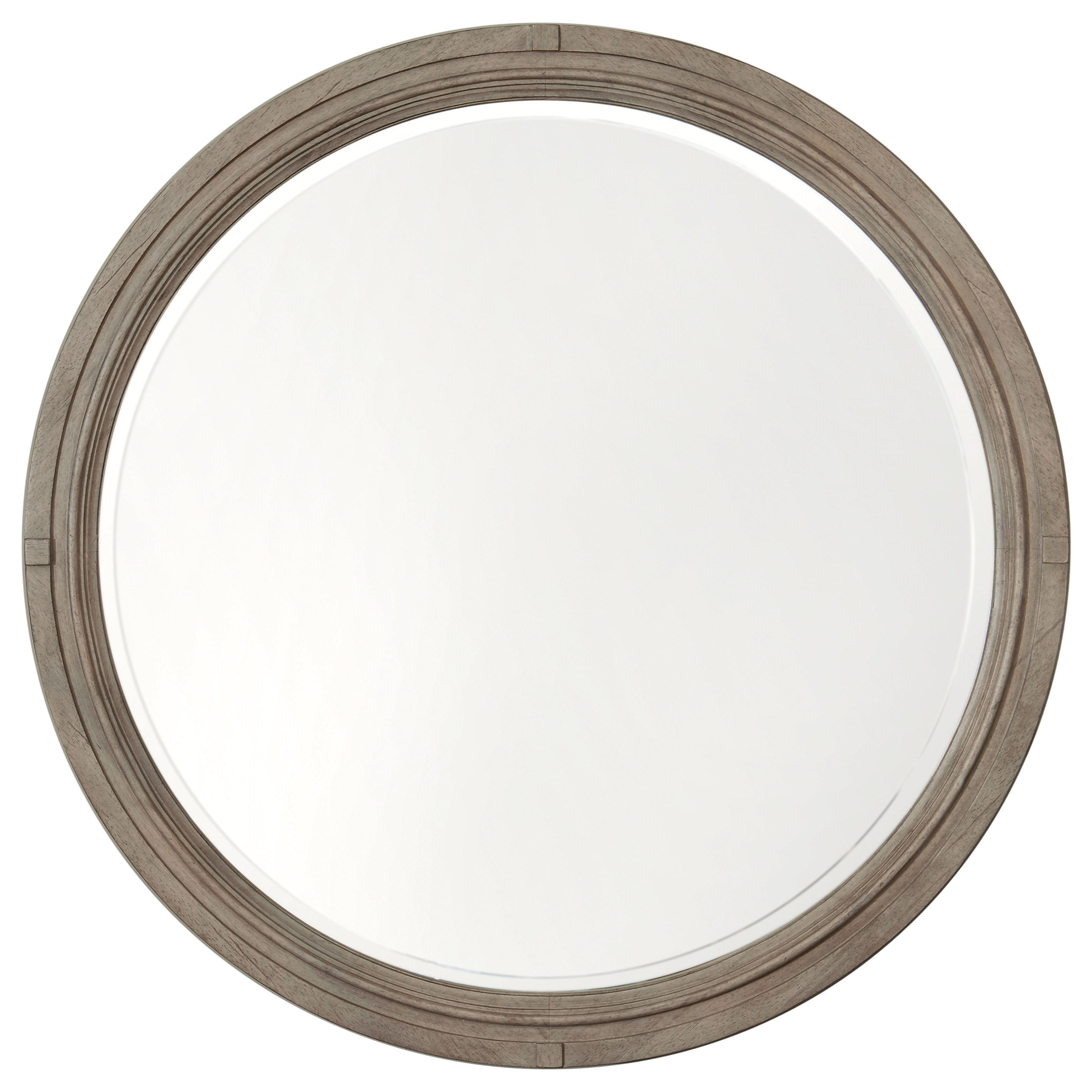 Bassett Bella Round Mirror Malouf Furniture Co. Dresser Mirrors